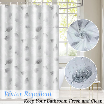 FSTIANXIA Shower Curtain for Bathroom,PEVA Fabric Curtain Bathroom Curtain with Grommets & Hooks,Washable Mould Proof Mildew Resistant