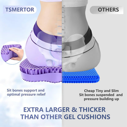 Gel Seat Cushion, Honeycomb Office Chair Seat Cushion Pads for Long Sitting