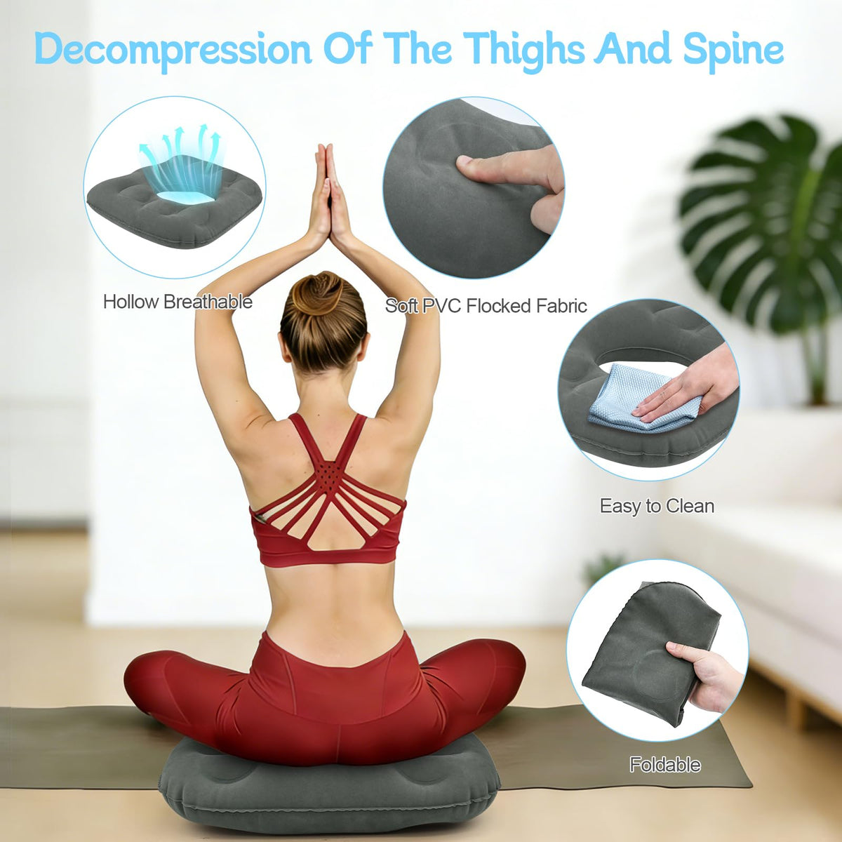 DARENYI Inflatable Donut Pillow, Coccyx Cushion for Tailbone Pain