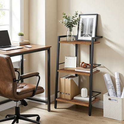 MAHANCRIS Ladder Shelf, Book Shelf, Ladder Shelving Unit, Narrow Bookcase