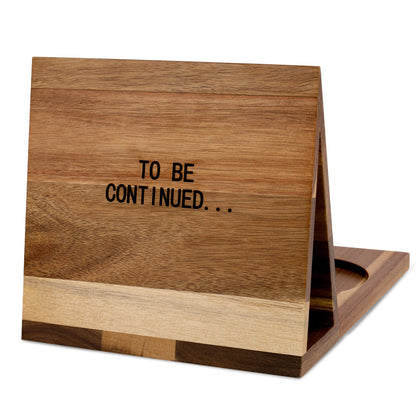 3HQ Wooden Book Stand for Reading Rest, Acacia Triangle Book Holder with Cup, Glasses, Pen & Phone Holder