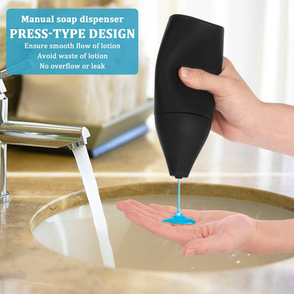 200ml Silicone Dish Soap Dispenser, Refillable Squeeze Bottle for Kitchen