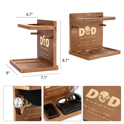 Sovyime Best Fathers Day Dad Gifts, Best Dad Gifts for Dad Birthday Gifts from Daughter Son, Wooden Hat Stand Presents for Dad