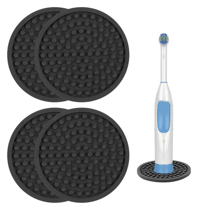 Electric Toothbrush Holder, 4 Pieces Compact Electric Toothbrush Holder, Silicone Toothbrush Holder for Children's Travel, Bathroom, 8 x 8 cm