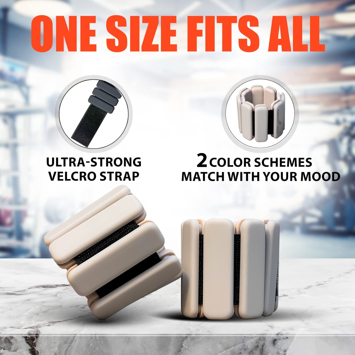 Gymnastics Power Ankle And Wrist Weights For Women And Men | 0.5 kg Each (2 per set) | Unique Removable And Light Reflagged Adjustable Weights,