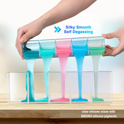 BBDINO Silicone Mould Making Kit,Liquid Silicone for Mould Making 30A, Translucent High Strength Silicone Rubber Mould Making Kit,1A:1B Ideal for