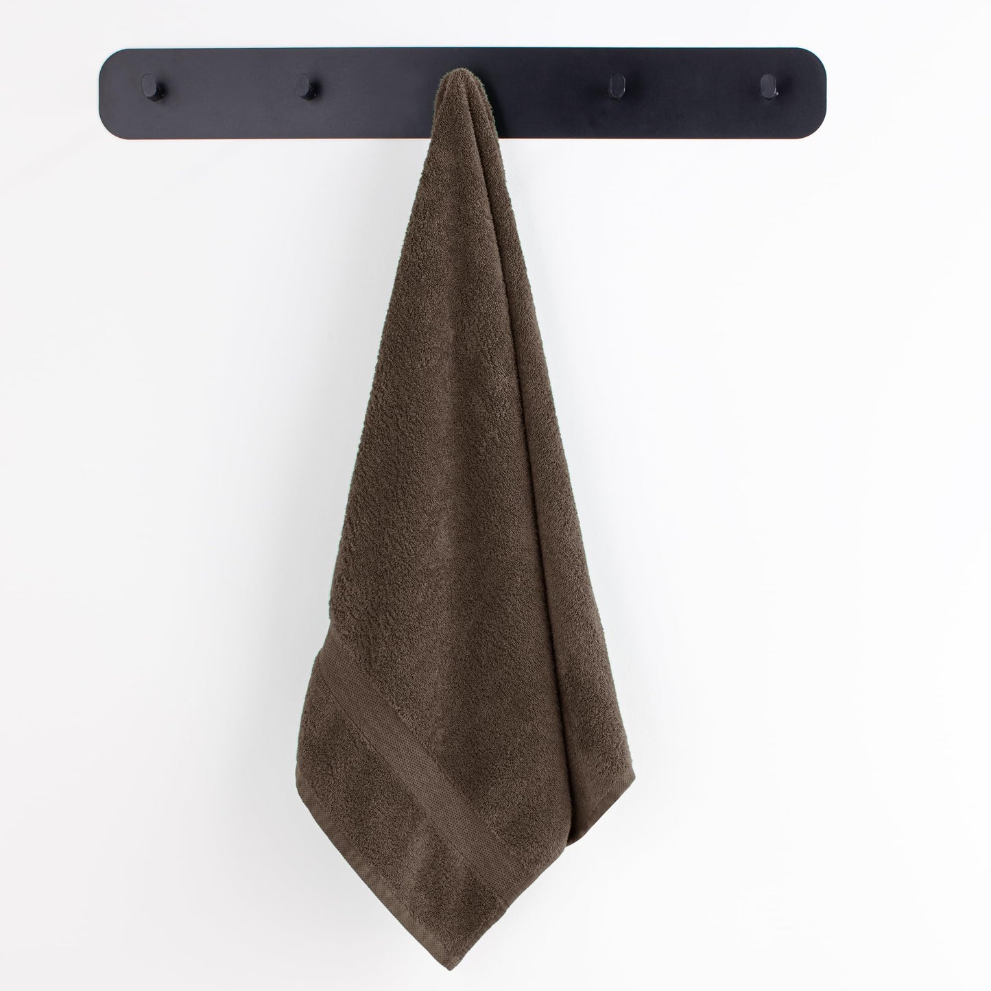 DecoKing Set of 4 Cotton Quality 525 g/m² 2 Hand Towels 50 x 100 cm and 2 Bath Towels 70 x 140 cm Brown Nut Brown Absorbent Marina