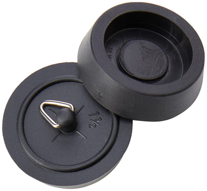 Merriway BH02223 (2 Pcs) Basin Plug, Black 38mm (1.1/2 inch) - Pack of 2 Pieces
