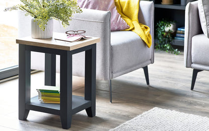 Julian Bowen Bordeaux Lamp Table, Dark Grey