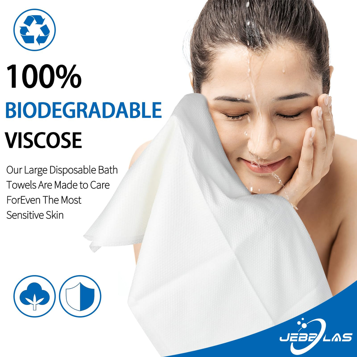 Jebblas Disposable Bath Towels,Travel Towels,Portable Towel for Hotel Bathroom Spa Travel Highly Absorbent,Big Size,70x140cm,8 Pack