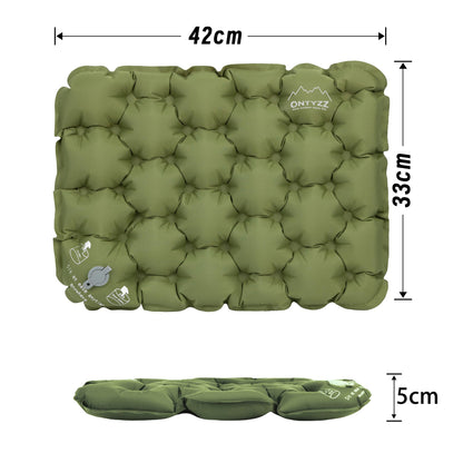 ONTYZZ Green Inflatable Seat Cushion Lightweight Stadium Seat Pad Waterproof Air Cushion for Stadium Hiking Office Airplane