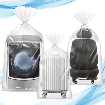 10 pcs Extra Large Clear Plastic Storage Bags