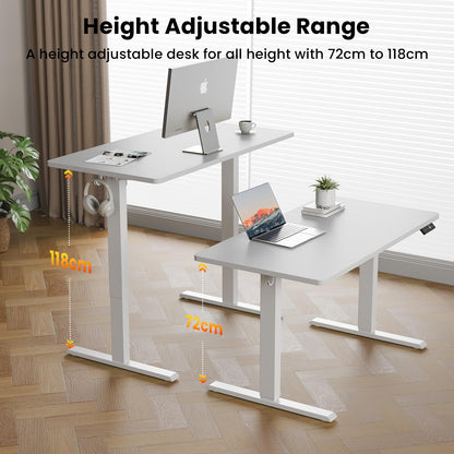 WALKINGDESK Electric Standing Desk, 100 x 60 cm, White