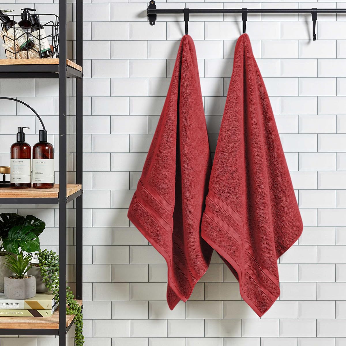 Christy Chroma Bath Sheet Set | Set of 4 | 2 Hand Towels 2 Bath Sheets | Highly Absorbent Heavyweight 675GSM | Bold and Bright