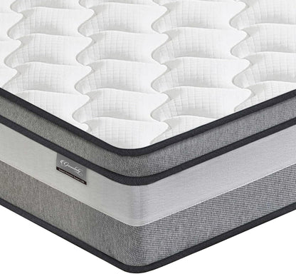 Giovanly Double Mattress,Hybrid Mattresses in a box with Memory Foam,Medium Firm, Individual Pocket Spring with Breathable Knitted and Back Pain