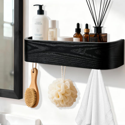 Topfinder Coat Rack with Shelf Wall-Mounted Organizer with 5 Hidden Hooks
