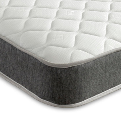 Extreme Comfort Hybrid Grey Essentials Mattress | 2ft6 Small Single (75cm x 190cm) | Memory Foam & Bonnell Spring | Plush Feel | Cooltouch Plus Sleep