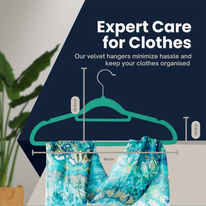 Sasha Morel 50 Pack Velvet Coat Hangers – Non Slip Velvet Hangers for Clothes, Space Saving Adult Hangers with Tie Organizer & Swivel Hooks