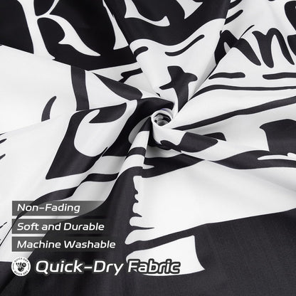 Dazzlewall Black Shower Curtain for Bathroom Mould & Mildew Resistant
