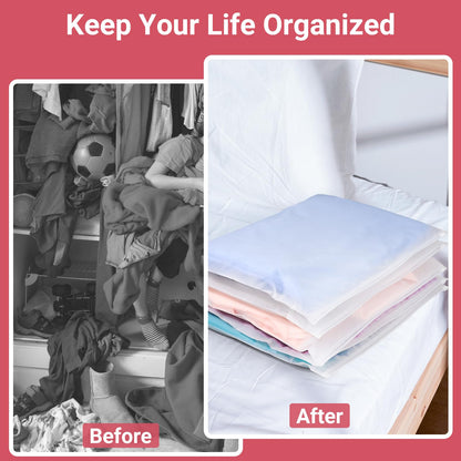 Svaldo Large Ziplock Bags for Clothes, 25Pcs 40 * 30cm Frosted Bags for Clothes, Reusable and Moth Proof, Storage Solutions for Books, Documents