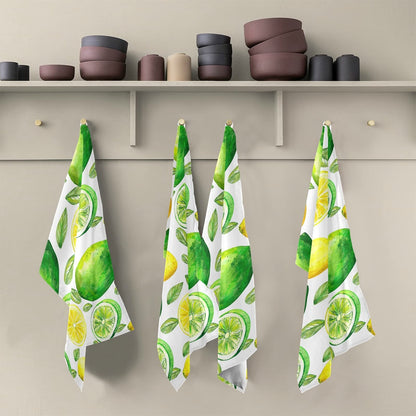 xigua Set of 4 Tea Towels-Lime Lemon Kitchen Towel- Durable & Super Absorbent Dish Cloths - Stylish Design Dish Cloth & Towels 71.1x45.7 cm