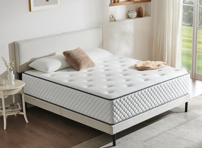 Sleremind Double Mattress,Hybrid Mattress,7-Zone Springs,135x190x25cm