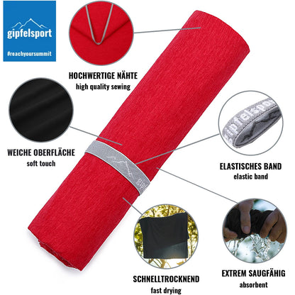 gipfelsport Microfibre Towel red 1x M(110x50cm)
