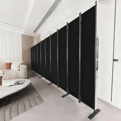 C-Hopetree 10 Panels 6 Ft Room Divider and Folding Privacy Screen, Indoor Fabric Portable Partition and Separation Wall for Home