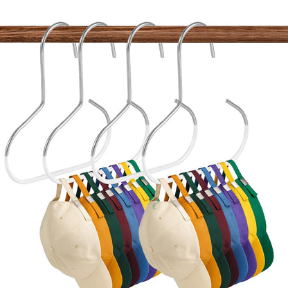 lasuroa 4pcs Hat Organizers, Durable Anti-Slip Baseball Hat Storage Hanger Practical Closet Accessories Suitable for Beanie Belt Tie Scarves Purse