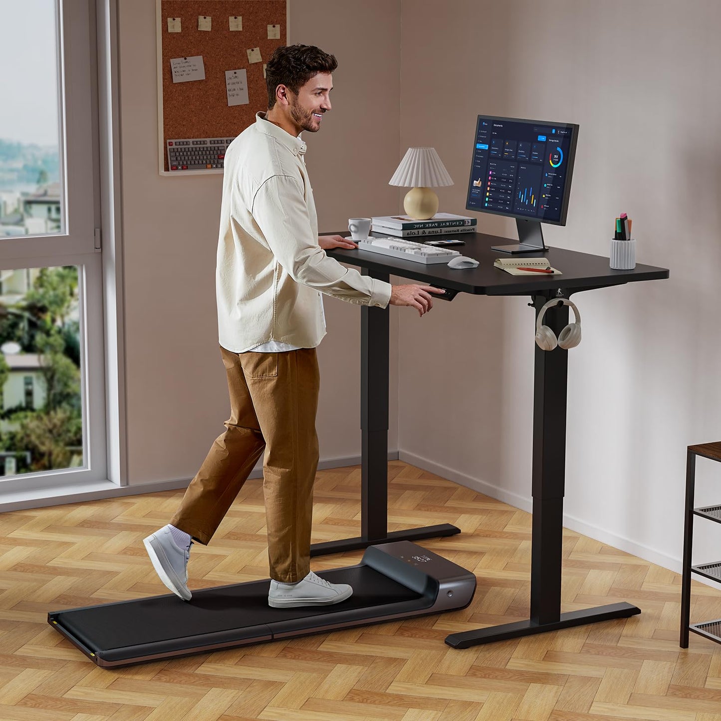 WALKINGDESK Electric Standing Desk, 100 x 60 cm, Black