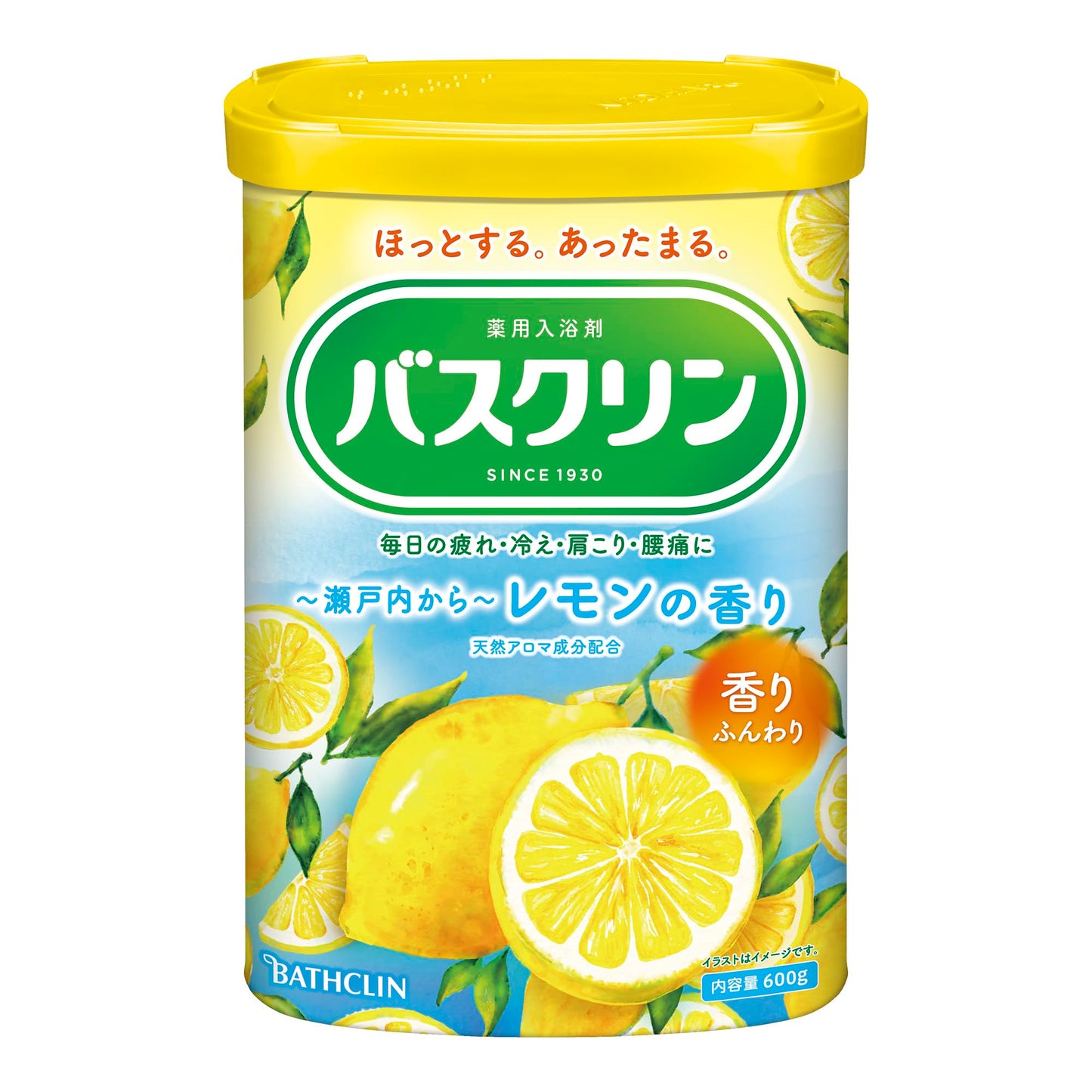 (Non-medicinal products) Bathclin bath salt Lemon scent 600g (about 30 times) Fatigue recovery