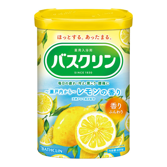 (Non-medicinal products) Bathclin bath salt Lemon scent 600g (about 30 times) Fatigue recovery