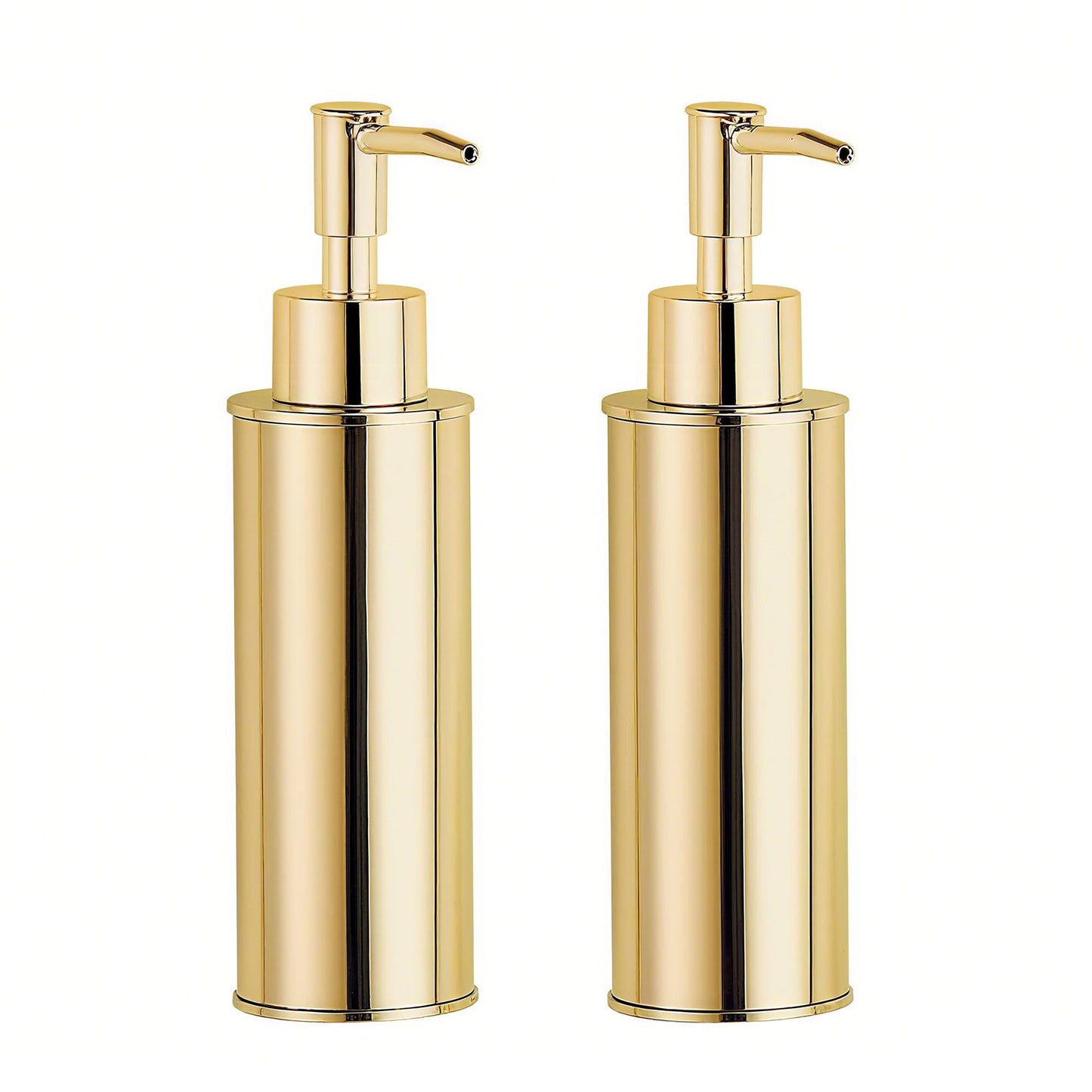 BGL Soap Dispenser 2 Pack, Free Standing Liquid Soap Dispenser, 304 Stainless Steel Hand Soap Dispensers for Kitchen & Bathroom, Gold
