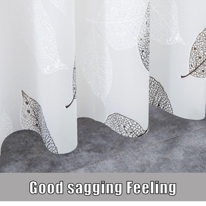 Shower Curtain for Bathroom, 100% Polyester Waterproof Mould Proof Resistant Fabric, 180 x 180cm PEVA Bathroom Curtains with Grommets & 12 Pcs Hooks