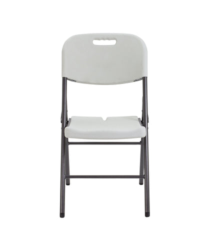 Office Hippo Occasional Folding 4 Leg Chair, Plastic, White
