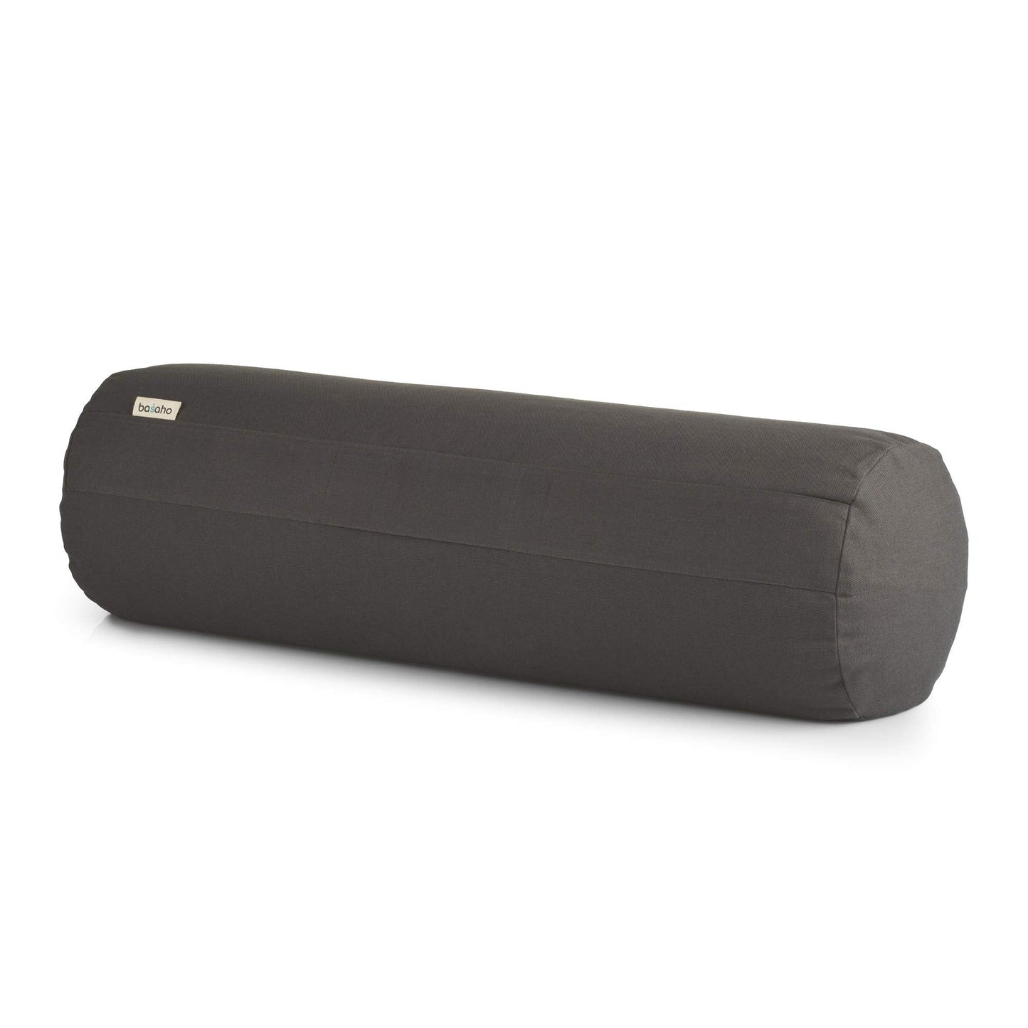 basaho Yoga Bolster | Organic Cotton | Buckwheat Hulls | Removable Washable Cover (Stone)
