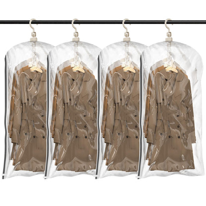TAILI Hanging Vacuum Storage Bags, Vacuum Storage Bags for Coats, 4 Large
