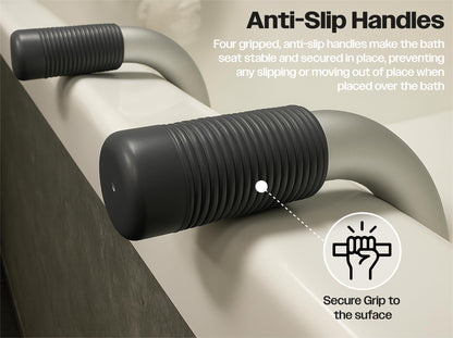 Aidapt Suspended Bath Seat with Telescopic Arms – Adjustable 73–83cm | Non-Slip Handles