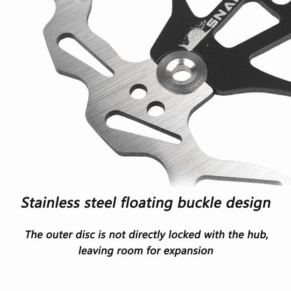 Newgoal Bicycle Disc Brake Disc, Bicycle Brake Disc Mountain Bike Floating Brake Disc Center Lock Bicycle Accessories (Black 203mm)