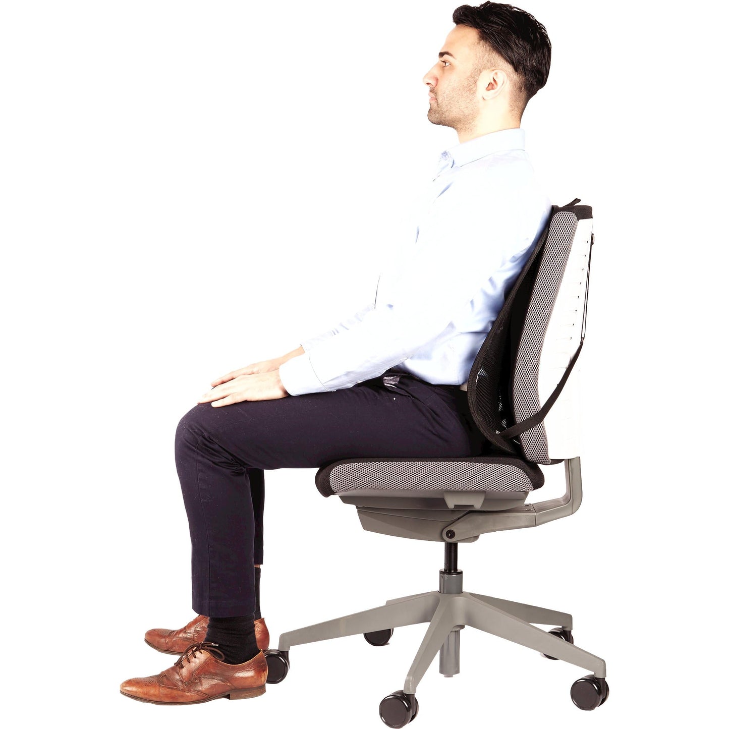 Fellowes Suites Mesh Back Support for Office Chair with Tri-Tensioning, Graphite, Standard, 9191301