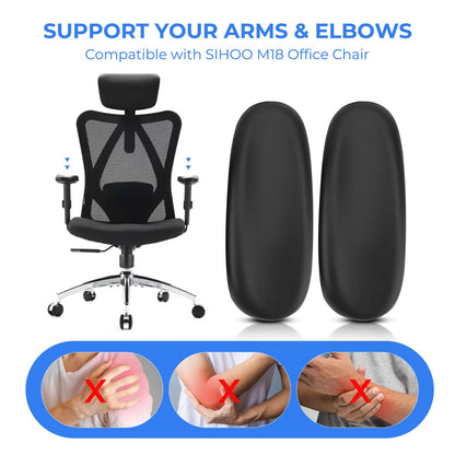 SINOLUXE Armrest pads replacement for Sihoo M18 office chair -Ergonomic office chair armrest replacement parts