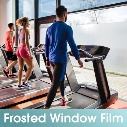 DOWELL Frosted Window Film Privacy Film for Glass Windows 60x400cm, Opaque Frosting Cover for Bathroom Bedroom Kitchen and Office Door, Self Adhesive