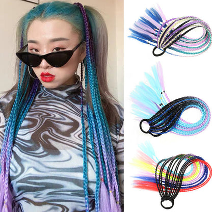 Color Twist Three-strand Braid Gradient Wig