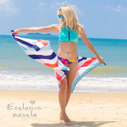 Exclusivo Mezcla Large Microfiber Quick Dry Beach Pool Towel, 152x76 cm