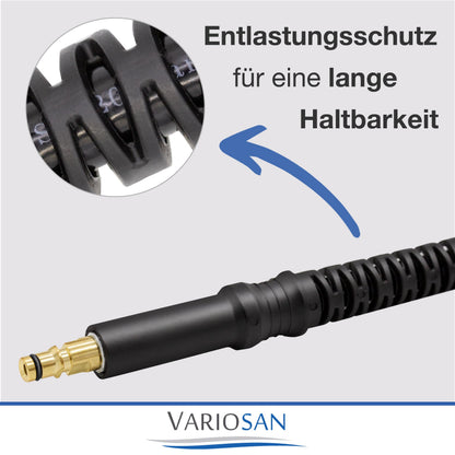 VARIOSAN High Pressure Hose for 16621 Pressure Washer 9 m Quick Connect Black 200 Bar Suitable for K?rcher K2 K3 K4 K5 K6 K7 and 2.641-721.0