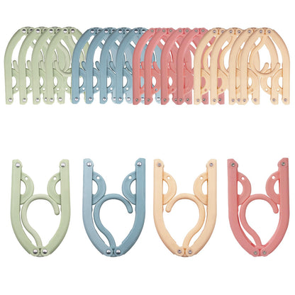 Portable Travel Hangers, Portable Clothes Hangers Save Space, Folding Plastic Clothes Hanger Multifunction Travel Accessories for Home Hotel Camping