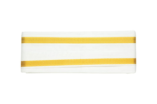 Aditri Creation Traditional Cotton White Golden Border Pooja Angvastram Towel/Gamcha/Shawl/Melmundu/Uthareeyam Kasavu Men Used During Religious