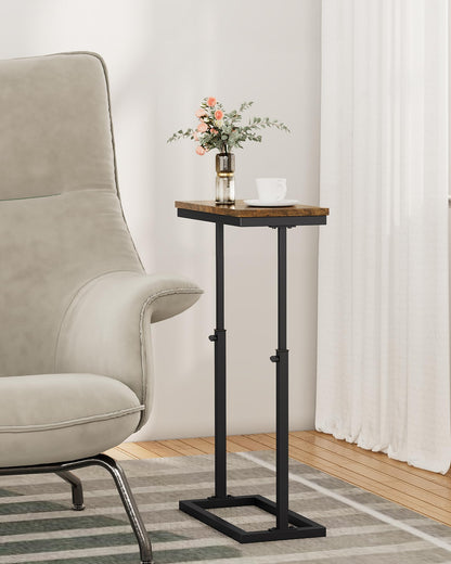 TUTOTAK End Table, Side Table, Tall Couch Table, Sofa Table, Living Room, Bed Room, Brown TB01BB083EU