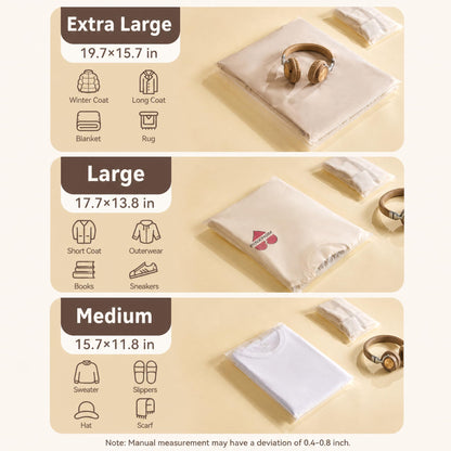 30 Reusable Ziplock Bags, Clear Plastic Storage Bags in 3 Sizes, Travel Organiser Bags for Clothes, Shoes, Cosmetics, Toiletries & Daily Essentials