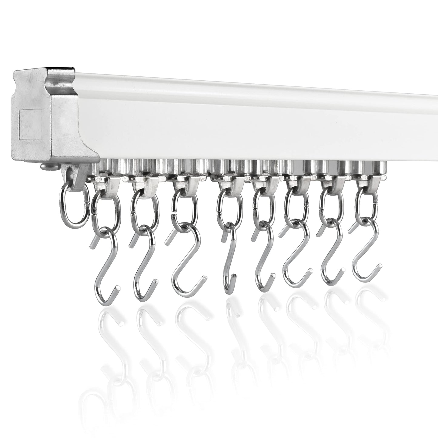 Ceiling Curtain Track Set | 3ft-16.4ft / 5 Meter | Ceiling Track for Curtains-Room Divider | Ceiling Mounted Curtain Track For Privacy | Living Room